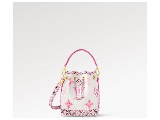 Louis Vuitton Borsa a Secchiello Monogram Nano Noe Pink - vista 9