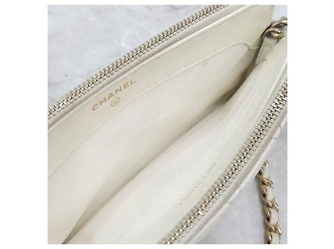 Chanel Borsa a tracolla Caviar WOC Mini Double Zipper Chain - vista 10