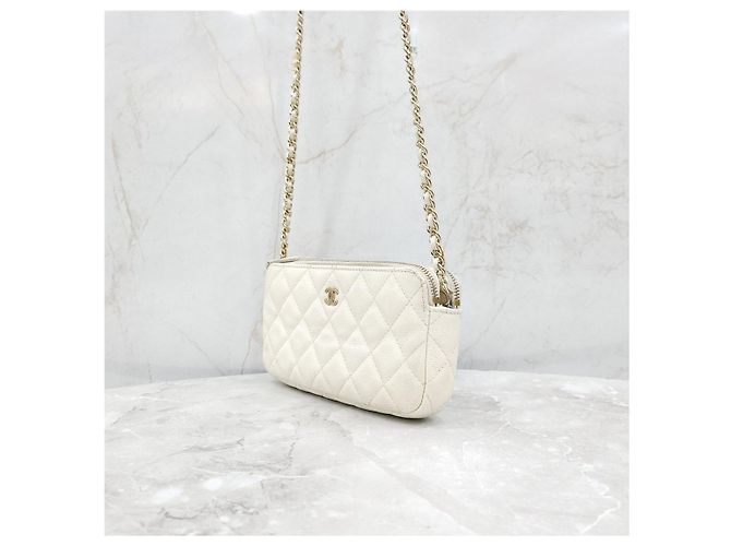 Chanel Borsa a tracolla Caviar WOC Mini Double Zipper Chain - vista 13