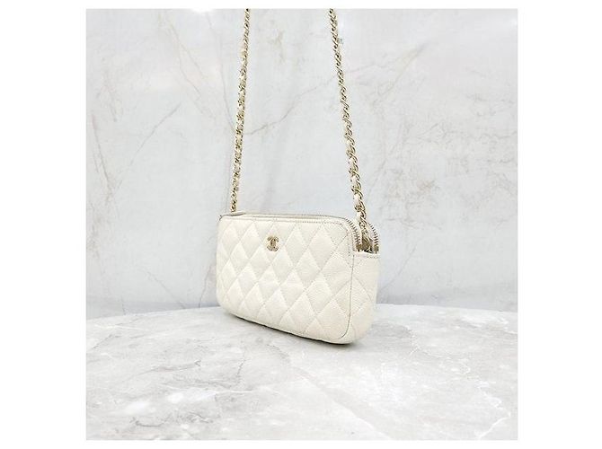 Chanel Borsa a tracolla Caviar WOC Mini Double Zipper Chain - vista 2