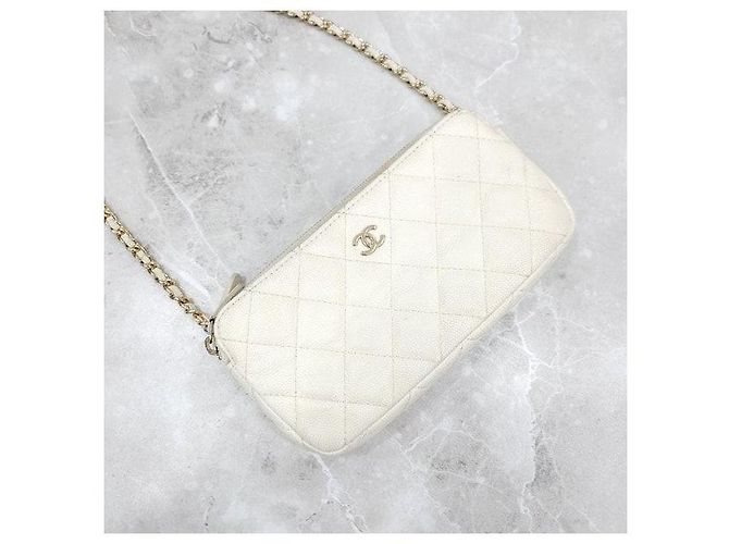 Chanel Borsa a tracolla Caviar WOC Mini Double Zipper Chain - vista 4