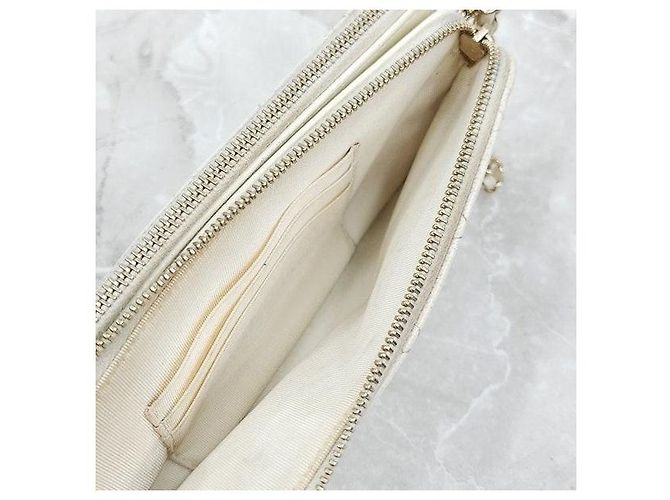 Chanel Borsa a tracolla Caviar WOC Mini Double Zipper Chain - vista 9