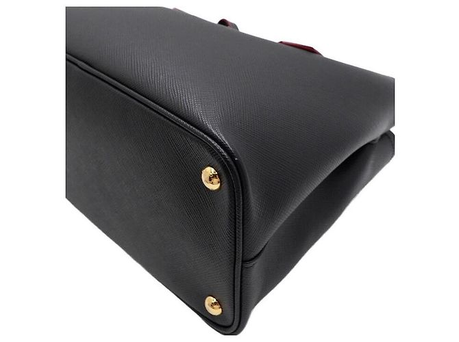 Prada Borsa Tote Double Quille Small e Borsa a Tracolla in Saffiano nero - vista 11