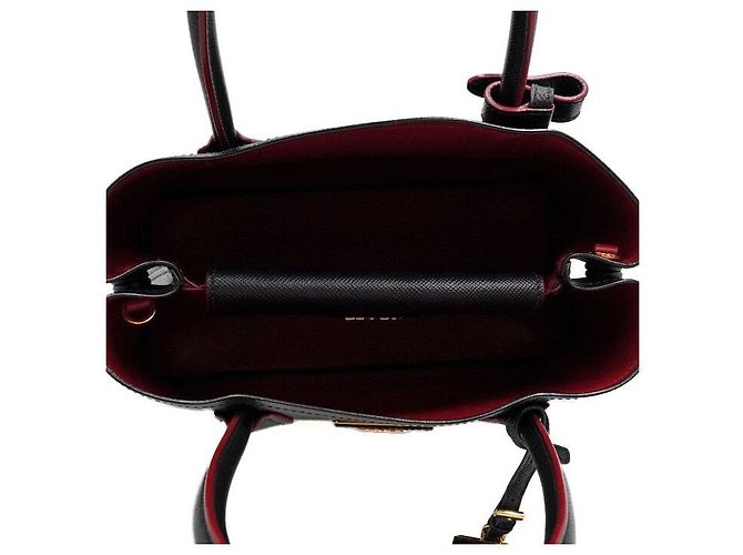 Prada Borsa Tote Double Quille Small e Borsa a Tracolla in Saffiano nero - vista 5