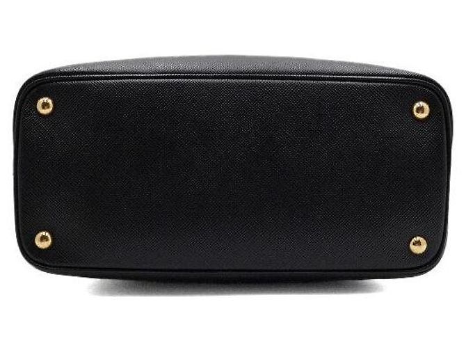Prada Borsa Tote Double Quille Small e Borsa a Tracolla in Saffiano nero - vista 6