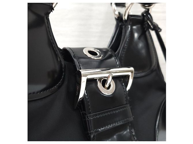 Prada Borsa Moon in nylon e pelle - vista 15