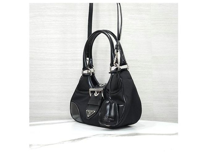 Prada Borsa Moon in nylon e pelle - vista 2
