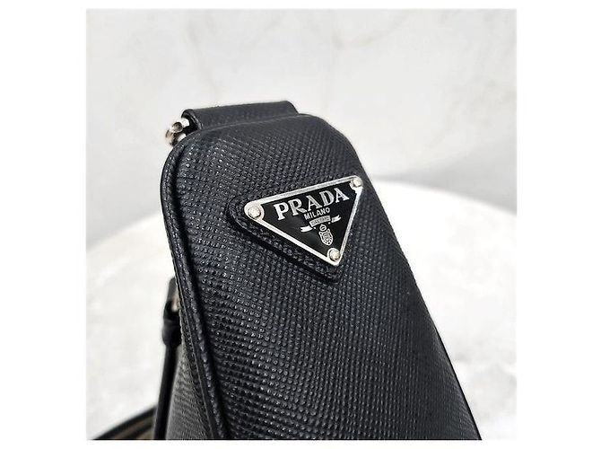 Prada Borsa a tracolla Triangle in pelle Saffiano - vista 6