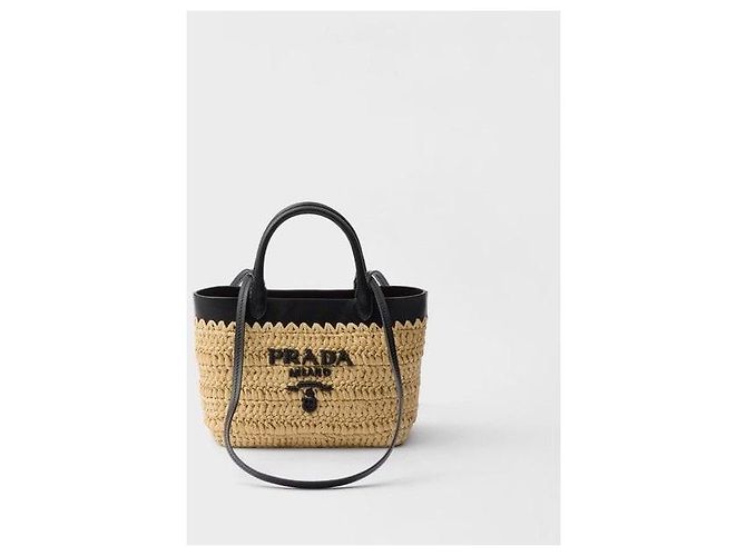Prada Mini borsa tote in pelle crochet - vista 10
