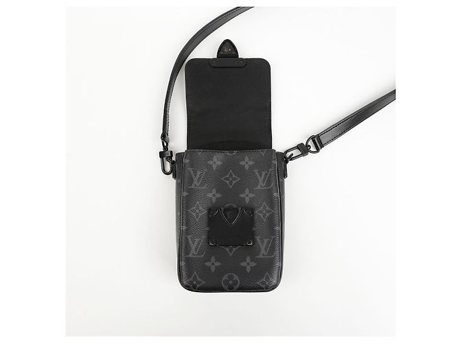 Louis Vuitton Borsa a tracolla in pelle nera - vista 10