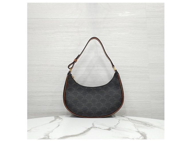Céline Borsa Aby in tela Triope Taupe - vista 11