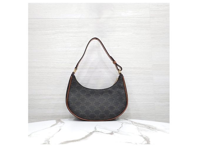 Céline Borsa Aby in tela Triope Taupe - vista 13
