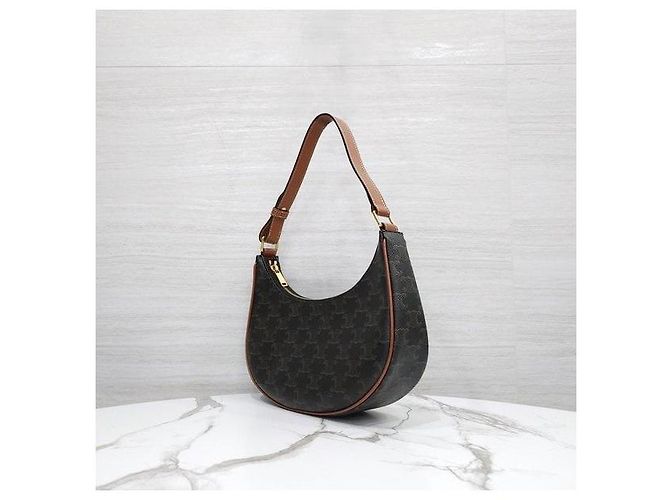 Céline Borsa Aby in tela Triope Taupe - vista 2