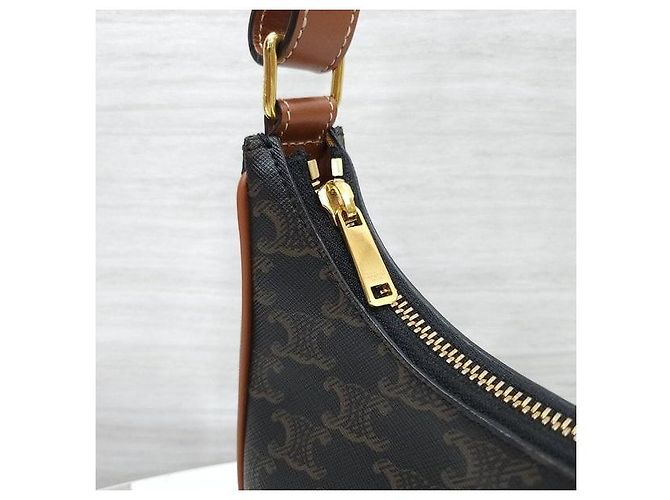 Céline Borsa Aby in tela Triope Taupe - vista 4