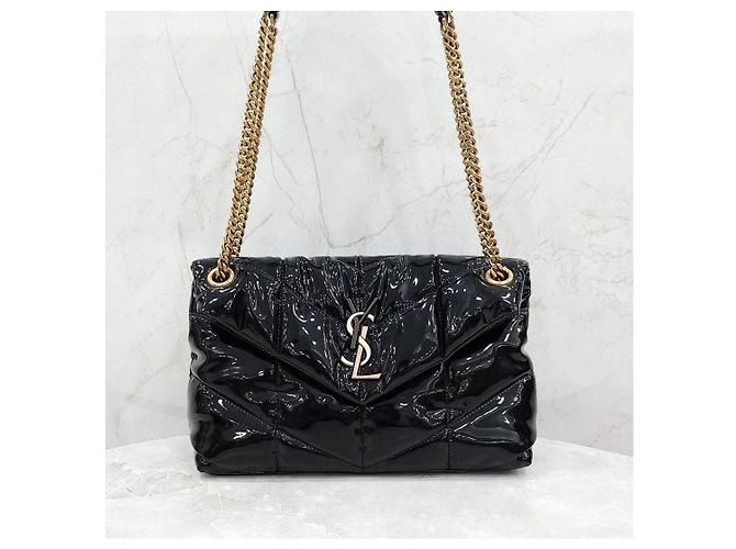 Autre Marque Borsa a spalla Loulou Puffer Small in vernice - vista 9
