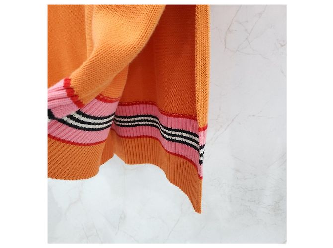 Burberry Strickweste aus Baumwolle mit orangefarbenem Logo XS - Ansicht 15