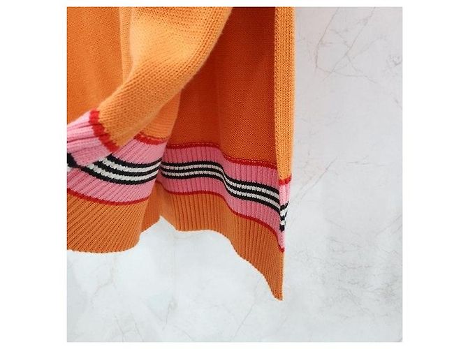Burberry Strickweste aus Baumwolle mit orangefarbenem Logo XS - Ansicht 6