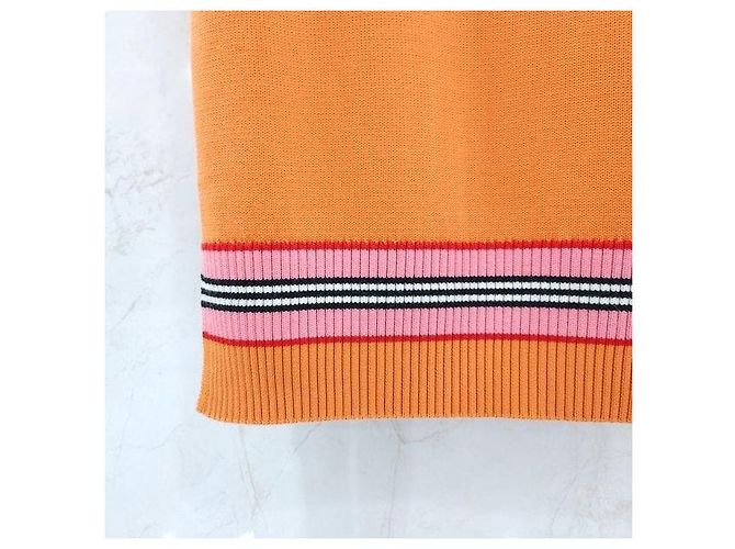 Burberry Strickweste aus Baumwolle mit orangefarbenem Logo XS - Ansicht 8