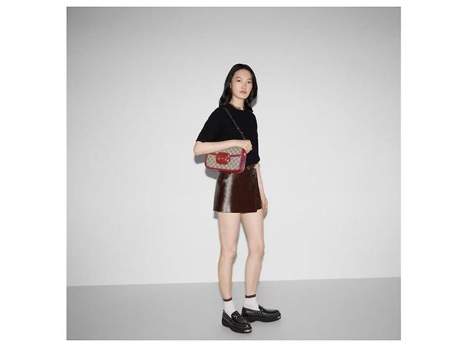 Gucci Borsa a tracolla GG Supreme Horsebit - vista 10