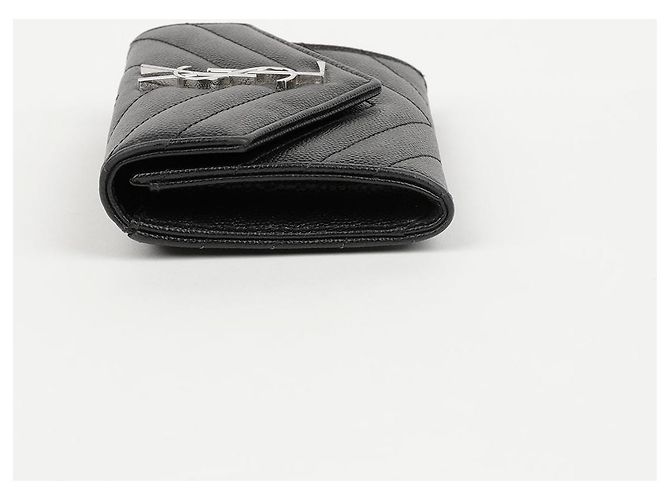 Autre Marque Cassandra Matelassé Small Envelope Wallet Schwarz Silber - Ansicht 10