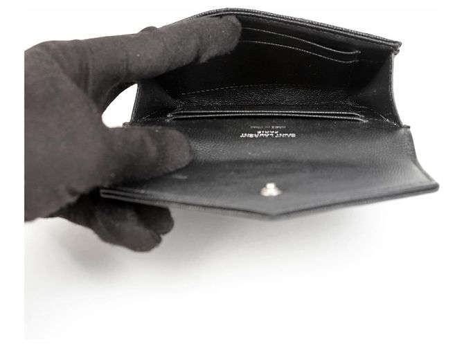 Autre Marque Cassandra Matelassé Small Envelope Wallet Schwarz Silber - Ansicht 18