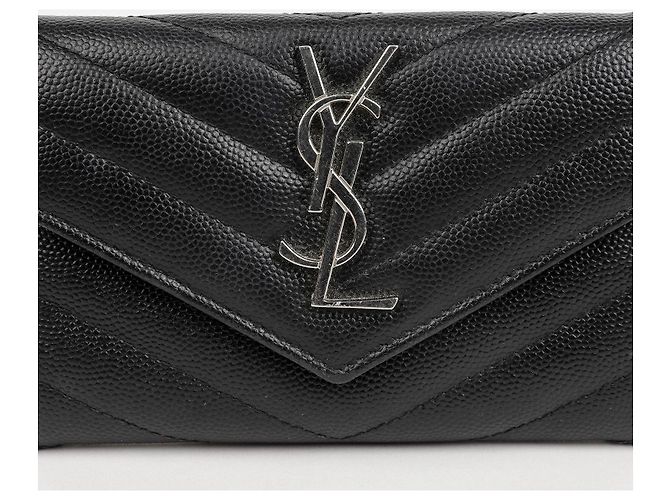 Autre Marque Cassandra Matelassé Small Envelope Wallet Schwarz Silber - Ansicht 2