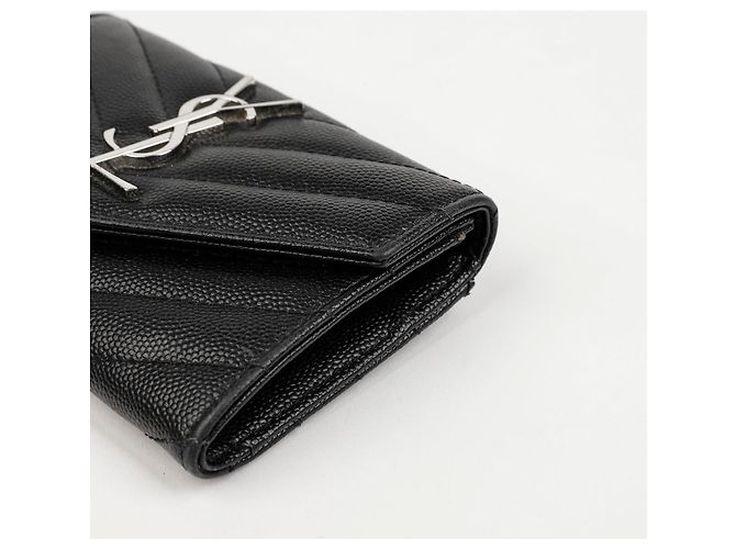 Autre Marque Cassandra Matelassé Small Envelope Wallet Schwarz Silber - Ansicht 5