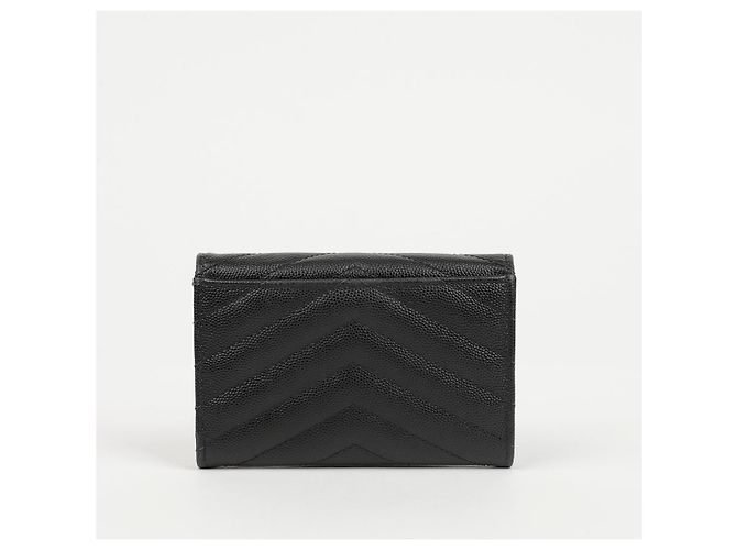 Autre Marque Cassandra Matelassé Small Envelope Wallet Schwarz Silber - Ansicht 6