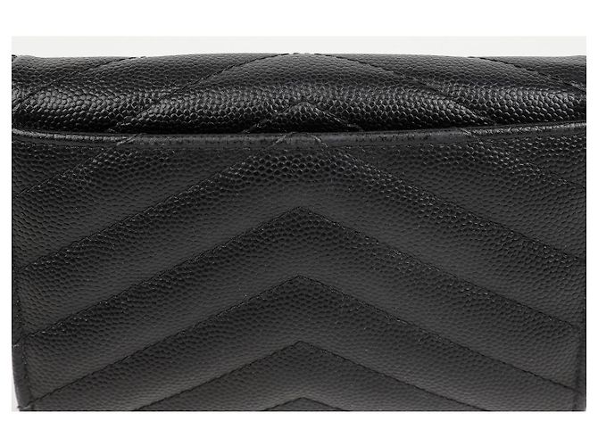 Autre Marque Cassandra Matelassé Small Envelope Wallet Schwarz Silber - Ansicht 7