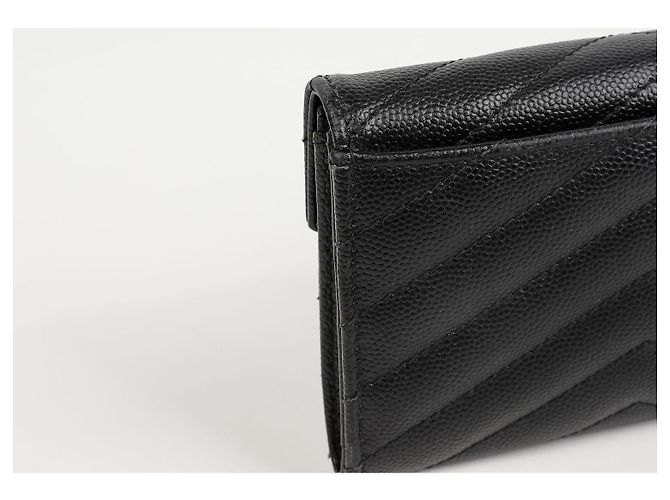 Autre Marque Cassandra Matelassé Small Envelope Wallet Schwarz Silber - Ansicht 8