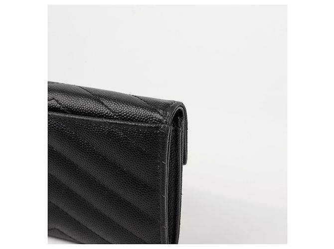 Autre Marque Cassandra Matelassé Small Envelope Wallet Schwarz Silber - Ansicht 9