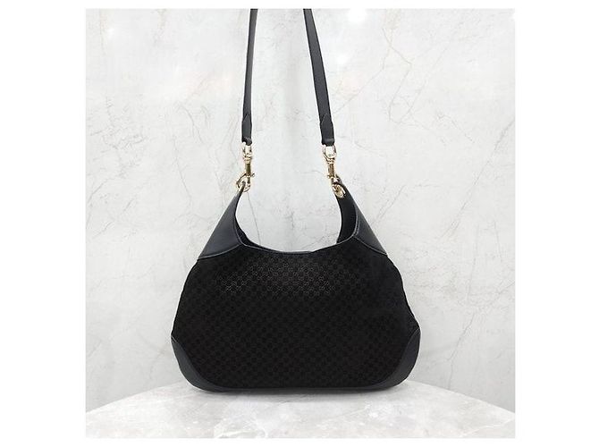 Gucci Borsa a tracolla grande in camoscio - vista 3