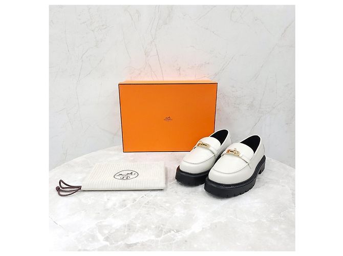 Mocassini Icon Hermès in pelle marrone - vista 12