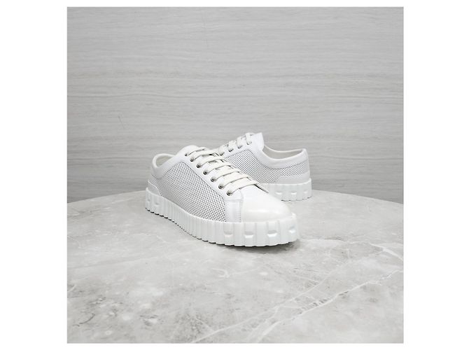 Hermès Cross Sneaker Weiß Leder - Ansicht 11