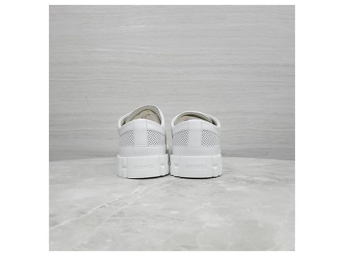 Hermès Cross Sneaker Weiß Leder - Ansicht 12