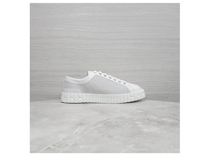 Hermès Cross Sneaker Weiß Leder - Ansicht 13