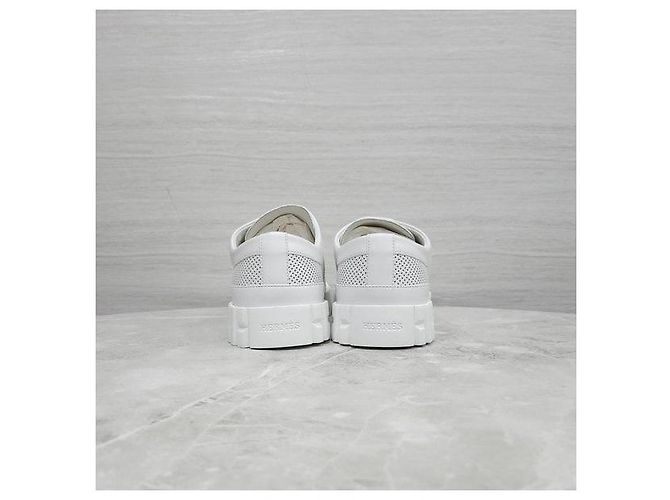 Hermès Cross Sneaker Weiß Leder - Ansicht 4