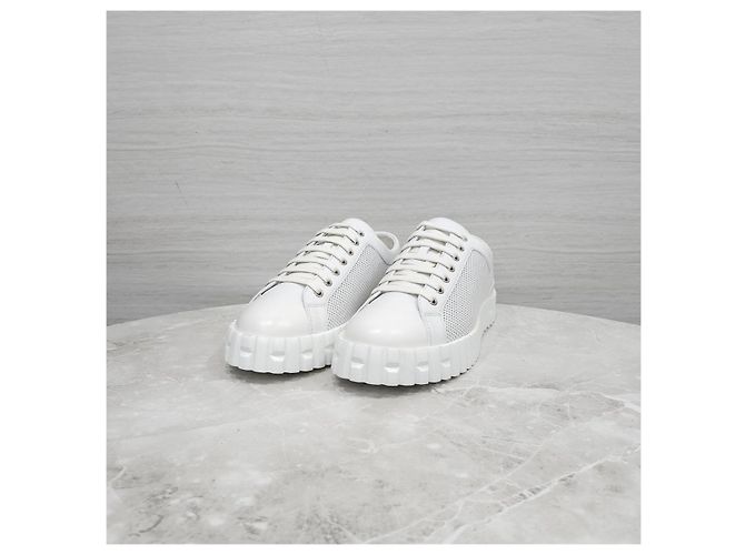 Hermès Cross Sneaker Weiß Leder - Ansicht 9