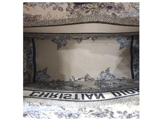 Dior Borsa Book Tote Medium Beige Multicolor Ricamo Jardin D'hiver - vista 8