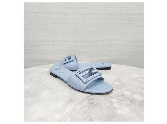 Fendi Slippers Sandali Baguette blu - vista 11