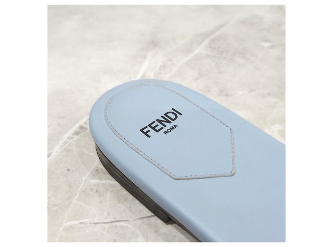 Fendi Slippers Sandali Baguette blu - vista 13