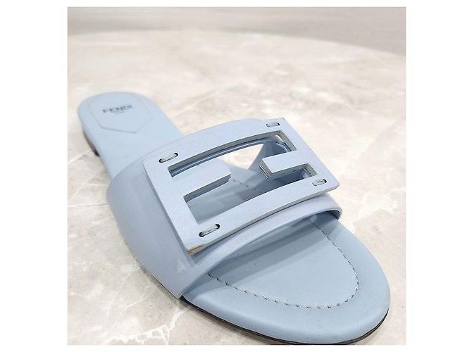 Fendi Slippers Sandali Baguette blu - vista 5