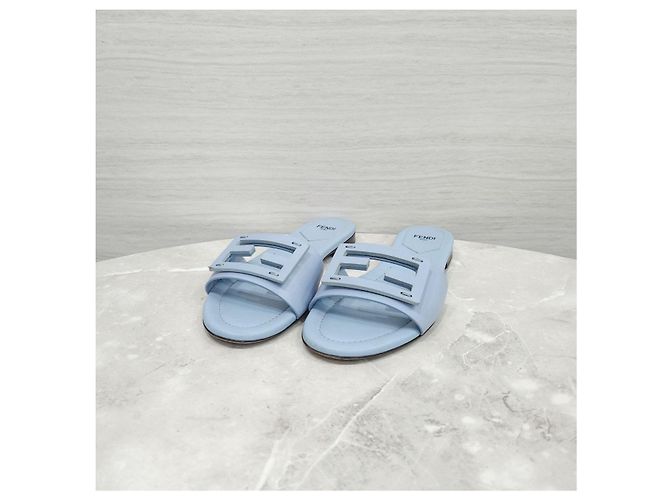 Fendi Slippers Sandali Baguette blu - vista 8