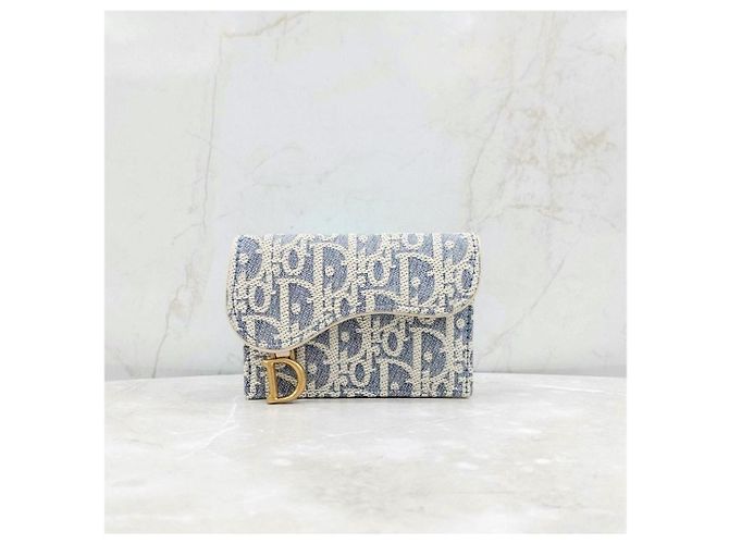 Dior Tarjetero Saddle Denim Oblique - vista 10