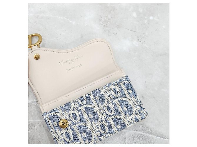 Dior Tarjetero Saddle Denim Oblique - vista 15