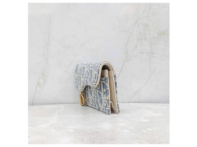Dior Tarjetero Saddle Denim Oblique - vista 2