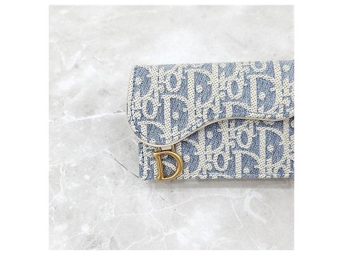 Dior Tarjetero Saddle Denim Oblique - vista 4