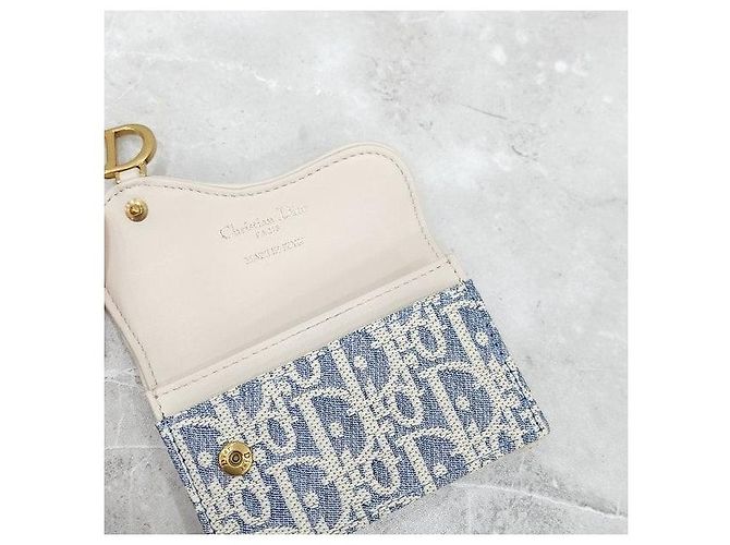 Dior Tarjetero Saddle Denim Oblique - vista 6