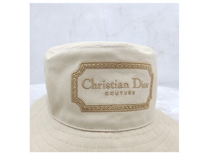 Dior Beige Couture Fischerhut mit gesticktem Logo - Ansicht 11