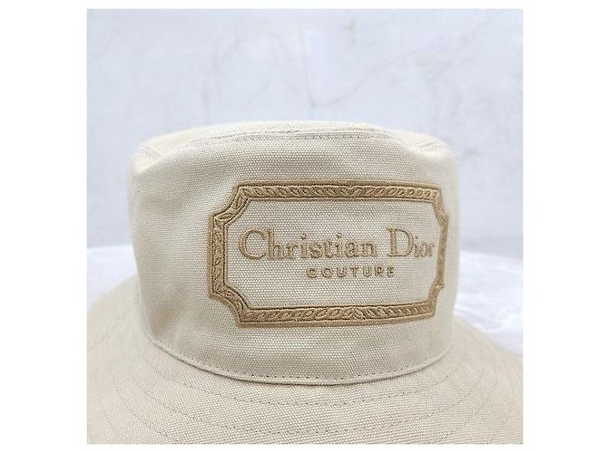 Dior Beige Couture Fischerhut mit gesticktem Logo - Ansicht 4